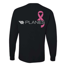 Load image into Gallery viewer, Breast Cancer Awareness Long Sleeve (Black-Planes)