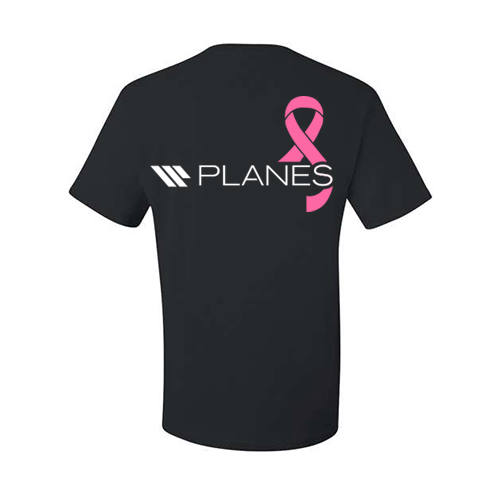 Breast Cancer Awareness T-Shirt (Black-Planes)